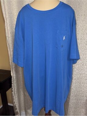 POLO RALPH LAUREN T-Shirt Blue With Logo, NWT, Size 2XB